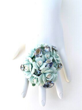 GASOLINE GLAMOUR LADY SINGS THE BLUES COCKTAIL RING💙🪻💎